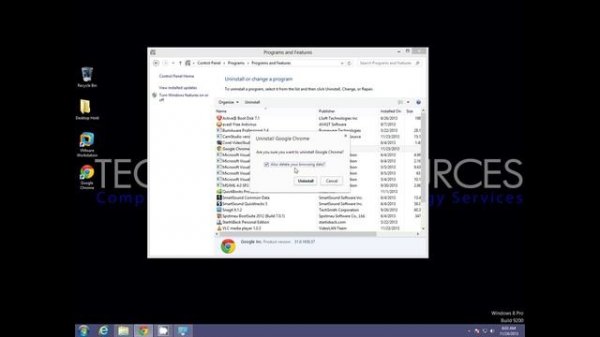 Google Chrome Tutorial - Completely Uninstall Chrome From Windows 7 & 8