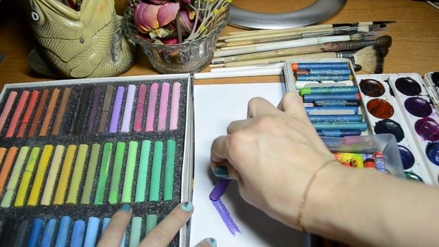 ASMR НА РУССКОМ. Акварель и Пастель. / ASMR IN RUSSIAN. Watercolor and Pastel. смотреть онлайн