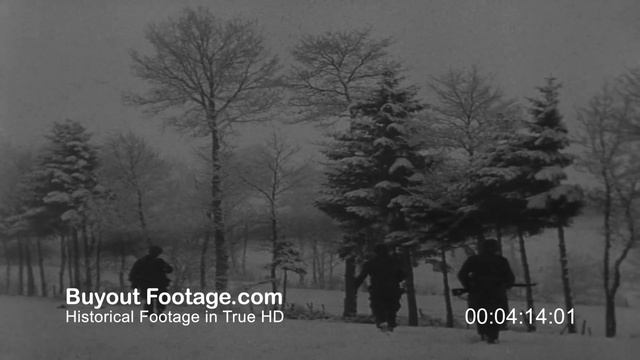 HD Historic Stock Footage WWII BATTLE OF THE BULGE - SIEGE OF BASTOGNE смотреть онлайн