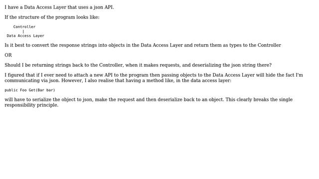 Software Engineering: Where is the best place to convert json to objects? смотреть онлайн