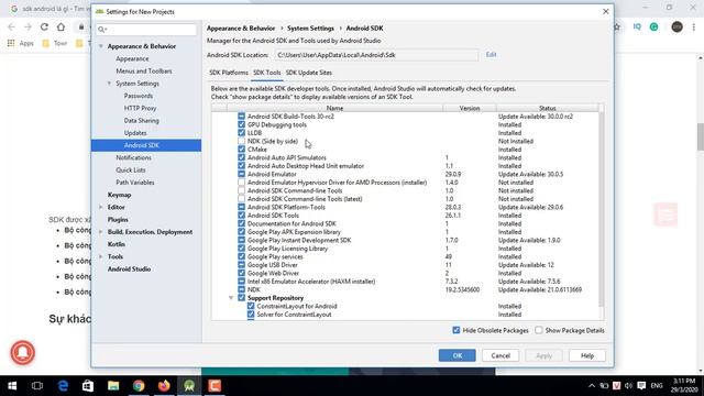 Bài 2: SDK là gì? Có thể cài nhiều Android Studio trên một máy tính hay không? - [Android Beginner смотреть онлайн