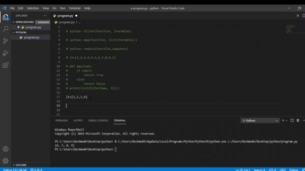 filter(), map(), reduce() function in python in Hindi #Function #Python