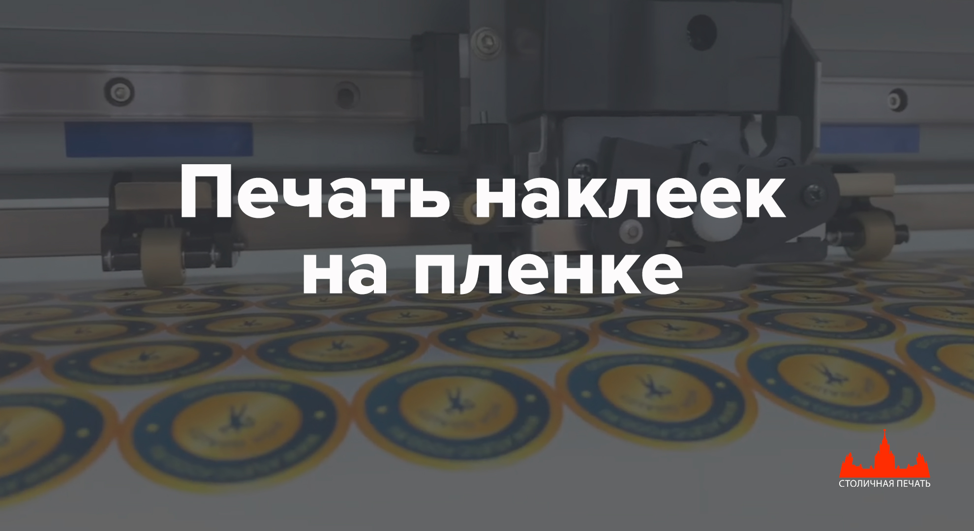 Печать наклеек на пленке в Москве