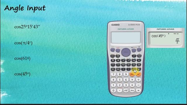 Casio Fx-570ES Plus / Casio Fx-991ES Plus Calculator - Units Of Angle (Degree, Radian And Gradian)