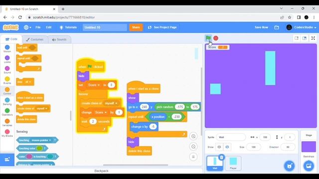 Scratch Tutorial: SpriteLess Flappy Bird Game | Flappy Bird смотреть онлайн