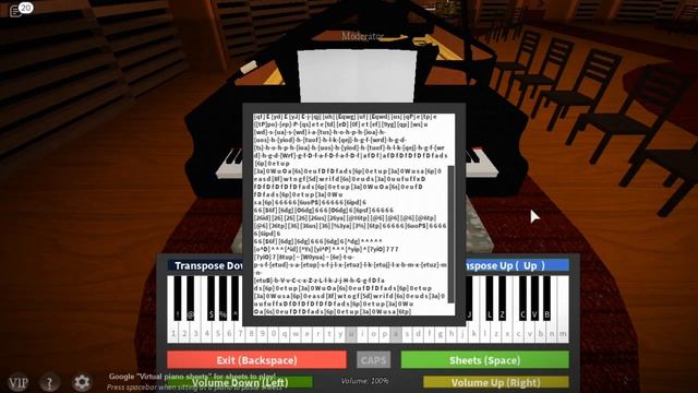 Roblox Virtual Piano - Fur Elise by Beethoven смотреть онлайн