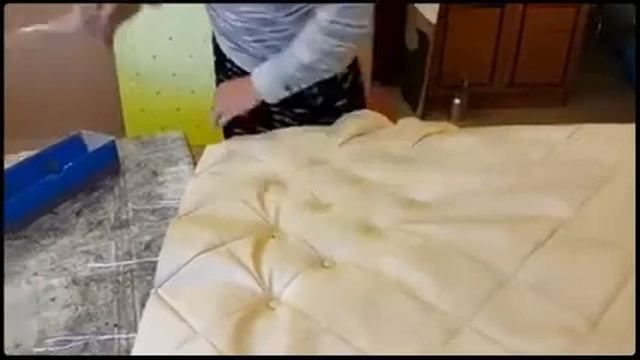 Каретная стяжка. Кровать в детскую. Быстрый монтаж пуговиц. смотреть онлайн