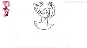 How To Draw Amy Rose | Sonic The Hedgehog | Cute Step By Step Drawing Tutorial