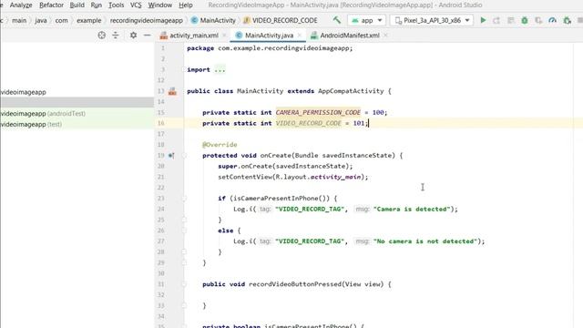 How to record Video & Capture Image in Android Studio - 43 - Android Development Tutorial смотреть онлайн