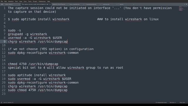 How to fix Wireshark Permission denied on Linux Debian,Ubuntu смотреть онлайн