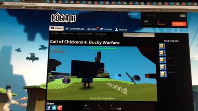 Kogama gameplay #1: Call Of Chickens 4: Ducky Warfare смотреть онлайн