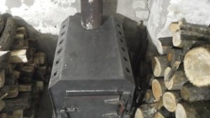 Печь на дровах для гаража своими руками