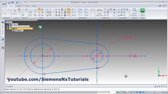 Solid Edge 2D Practice Tutorials for Beginners - 1 | Solid Edge Sketch Tutorial смотреть онлайн