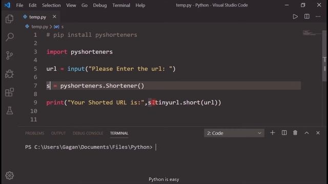 #pyshorteners Short URL using Python hindi смотреть онлайн