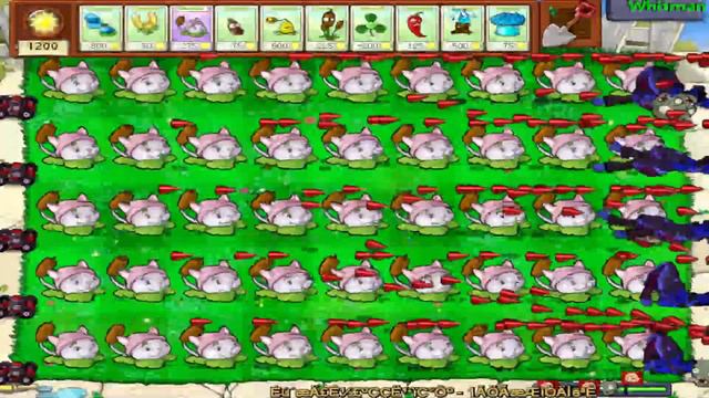 All Cattail vs Gargantuar vs Dr. Zomboss in Survival Day | pvz-Whitman0.7.1 смотреть онлайн