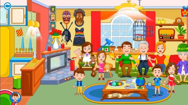 Играем как ТОРГОВЫЙ ЦЕНТР в MY TOWN №5 Мультяшная игра для детей детское видео и мультик смотреть онлайн