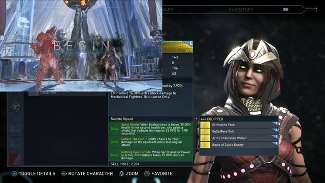 Injustice 2 | SUICIDE SQUAD | Enchantress Epic Gear Set w/ Shaders & Gameplay | смотреть онлайн