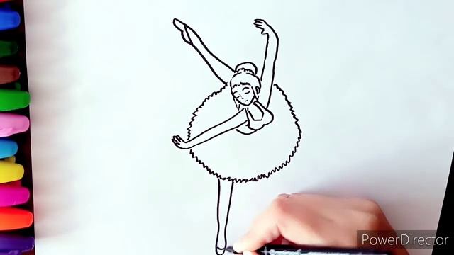 Как нарисовать балерину! смотреть онлайн