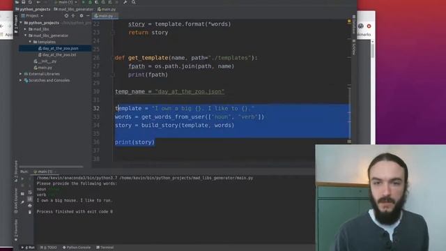 Python Beginner Project #1- Build a Mad Libs Generator | Practice Python Projects смотреть онлайн
