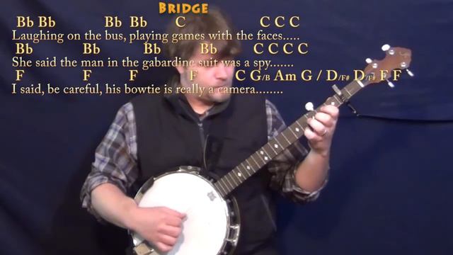 America (Simon & Garfunkel) Banjo Cover Lesson with Chords/Lyrics - Capo 2nd смотреть онлайн