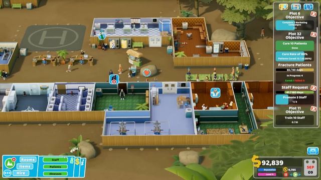Two Point Hospital - Pebberley Island #10 - The Grind Of Objective Plots смотреть онлайн