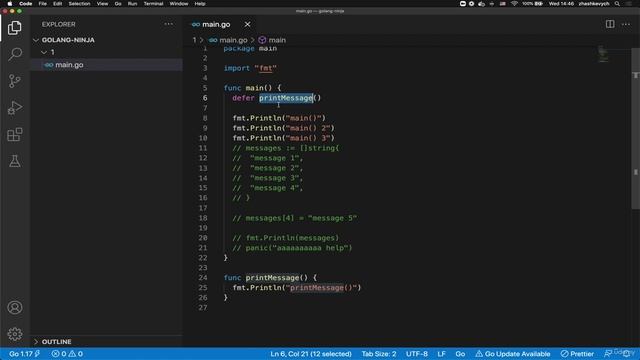 5 - panic defer recover смотреть онлайн