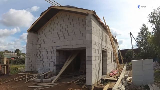 Монтаж кровли и фасада на доме в стиле "Барнхаус". Часть1. смотреть онлайн