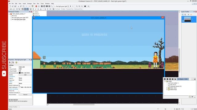 SQUID GAME "RED LIGHT, GREEN LIGHT" (GAME PLATFORMER) in Clickteam Fusion 2.5 смотреть онлайн