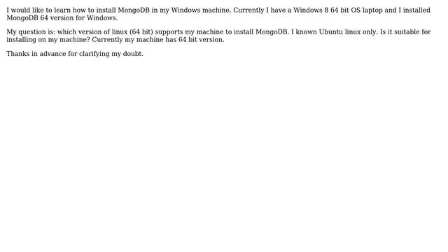 Databases: Which version of linux OS has support for MongoDB installation? смотреть онлайн