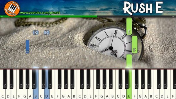 Rush E Piano tutorial EASY SLOW