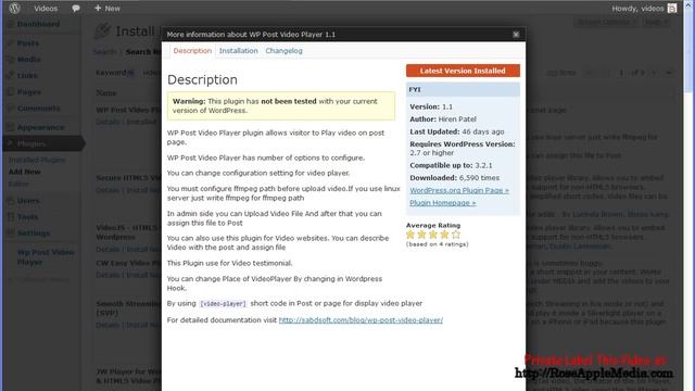 WordPress 3.4 Add New Plugins Settings смотреть онлайн