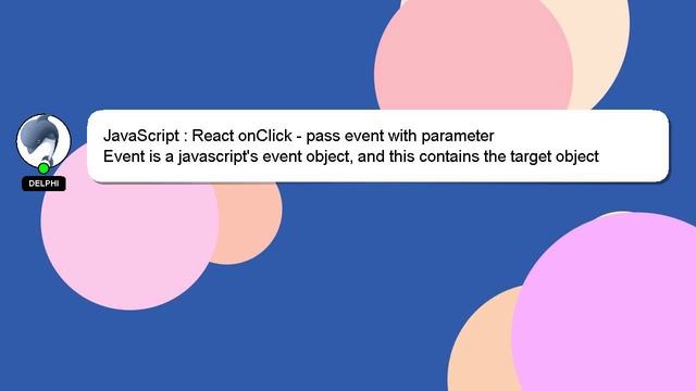 JavaScript : React onClick - pass event with parameter смотреть онлайн