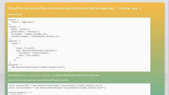 Webpack: ExtractTextPlugin: Not to generate separate empty JS file when have several css entry p... смотреть онлайн