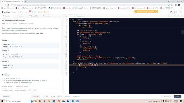 301. Remove Invalid Parentheses смотреть онлайн