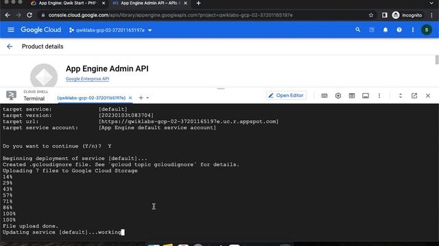 App Engine Qwik Start PHP GSP069 смотреть онлайн