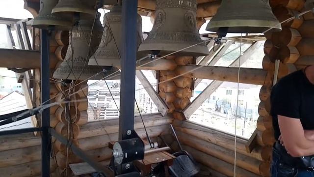 Колокольня с системой "электронный звонарь" в храме Рождества Пресвятой Богородицы смотреть онлайн