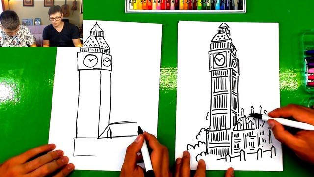 Как нарисовать Биг-Бен смотреть онлайн