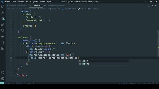 Validaciones con Vue y Laravel | SPA con Laravel 8 смотреть онлайн