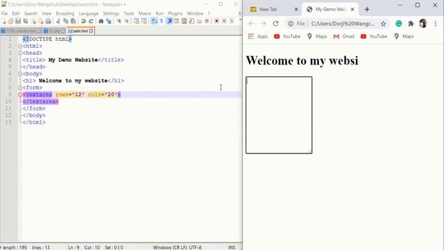 HTML Form Controls - Multi-line text input controls | Part 26 смотреть онлайн