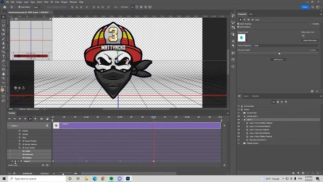 3d spinning logo on photoshop (How to) смотреть онлайн