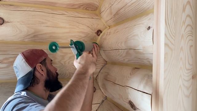 Теплый шов для деревянного дома. Красиво без подтеков и скотча смотреть онлайн
