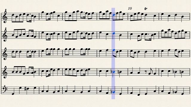 Bal 49 Pezel Johann Recorder SSATB смотреть онлайн