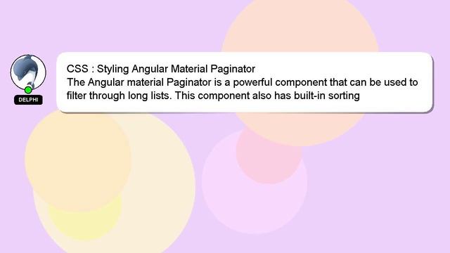 CSS : Styling Angular Material Paginator смотреть онлайн