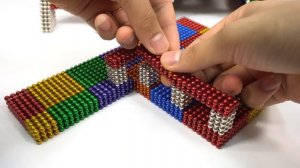 Магнитный конструктор магнитные шарики. Строим домик для щенка