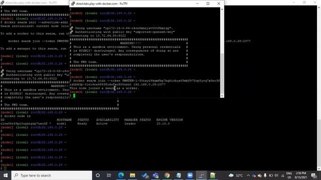 Docker Swarm practice at Play-with-docker.com смотреть онлайн