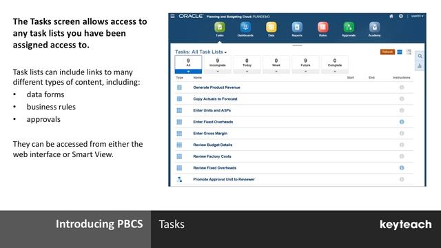 PBCS Tasks and Data Tiles Oracle PBCS Training Courses смотреть онлайн