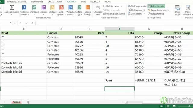 Jak wyświetlić formuły w arkuszu - Kurs Excel bez tajemnic смотреть онлайн