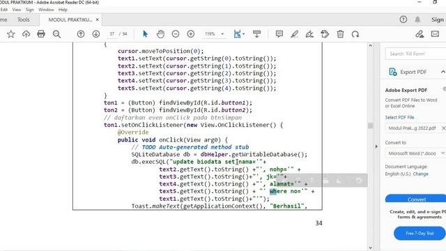 SQLite (Update Biodata) - MP2022 смотреть онлайн