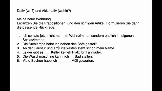 Dativ und Akkusativ I Präpositionen und Artikel I Падежи в немецком языке I Дательный и винительный смотреть онлайн