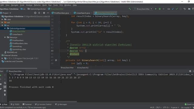 Ikkilik qidirish iterativ usul. Java va C++ning binary search uchun tayyor funksiyalari смотреть онлайн